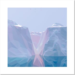 Geometric Glaciers [square] Posters and Art